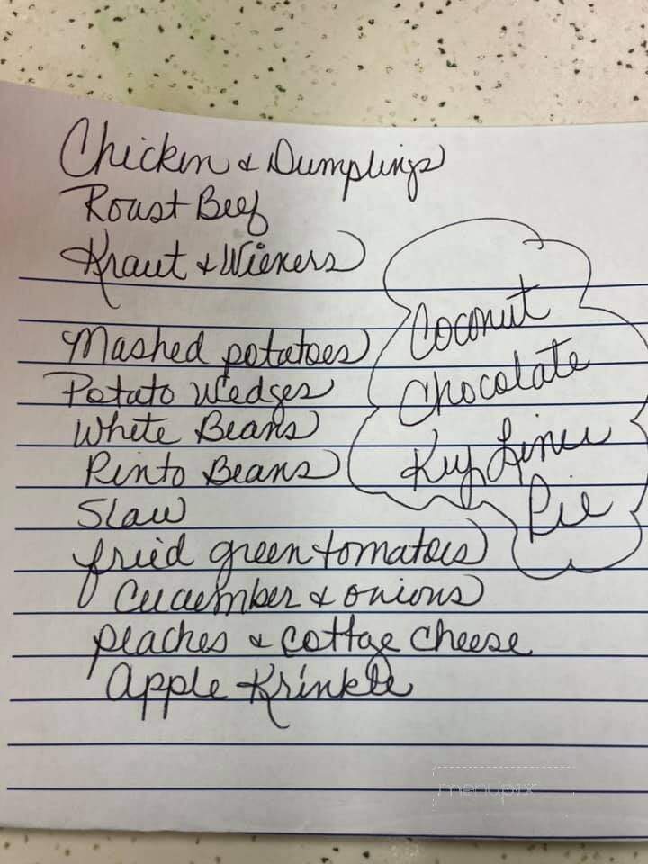 Four Seasons Restaurant - Hardin, KY menu_pic