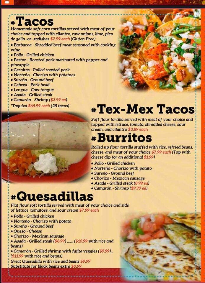 Mexigrill Taqueria - Columbus, GA menu_pic