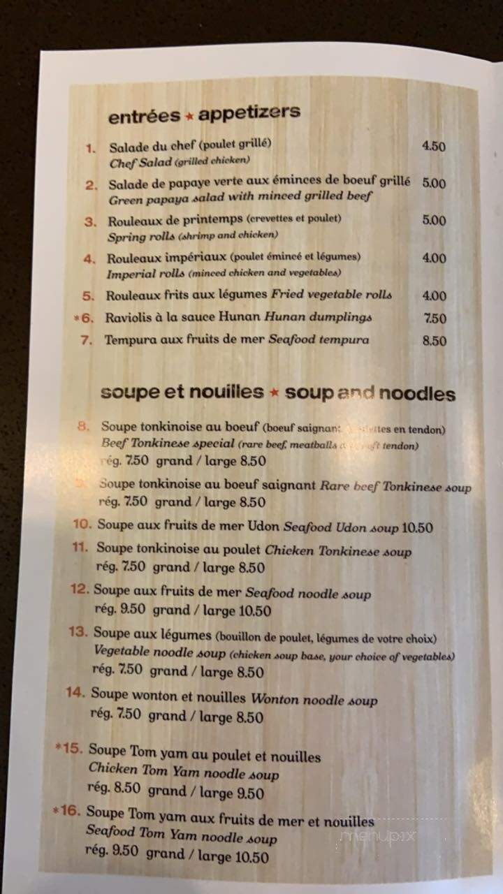 Restaurant Soupebol - Pointe-Claire, QC menu_pic