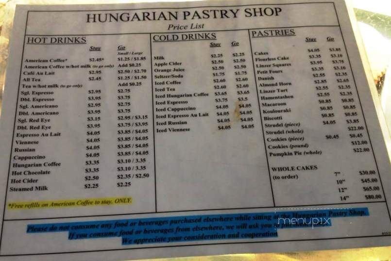 Hungarian Pastry Shop - New York, NY