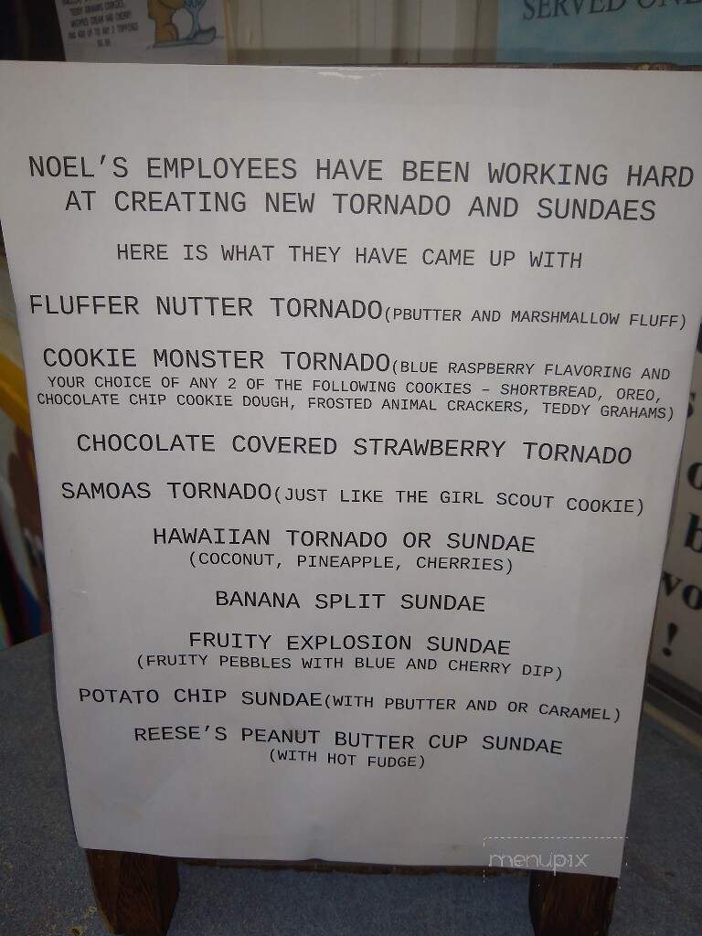 Noel's Drive-In - Fallentimber, PA menu_pic
