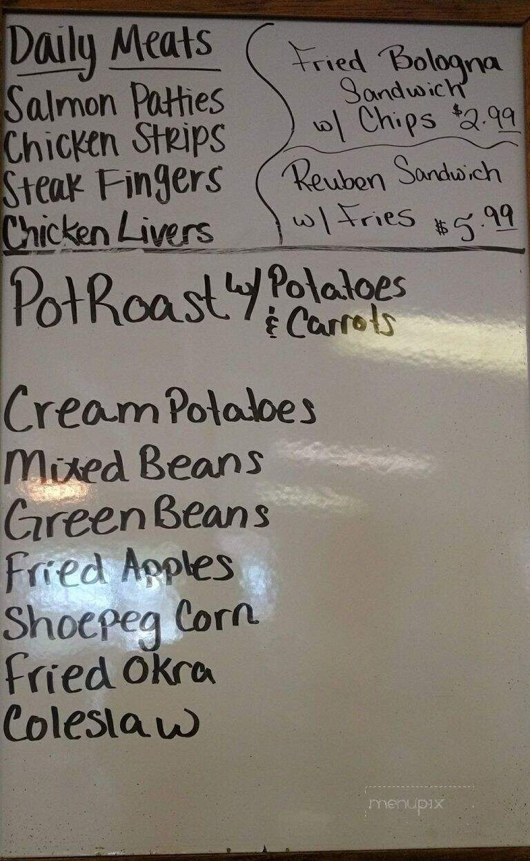 Cathy's Country Cupboard - Westmoreland, TN menu_pic