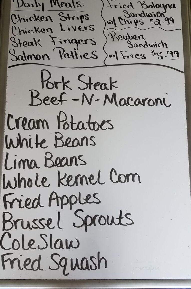 Cathy's Country Cupboard - Westmoreland, TN menu_pic