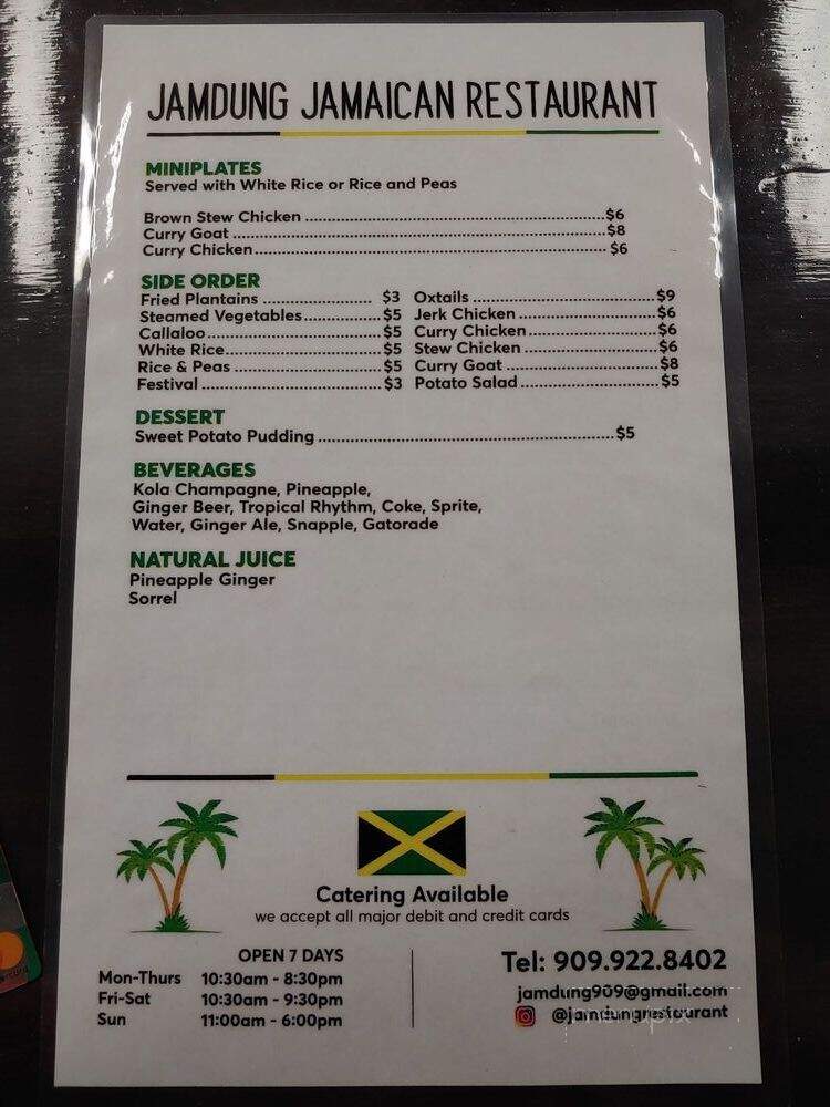 Jamdung Jamaican Restaurant - Rancho Cucamonga, CA menu_pic