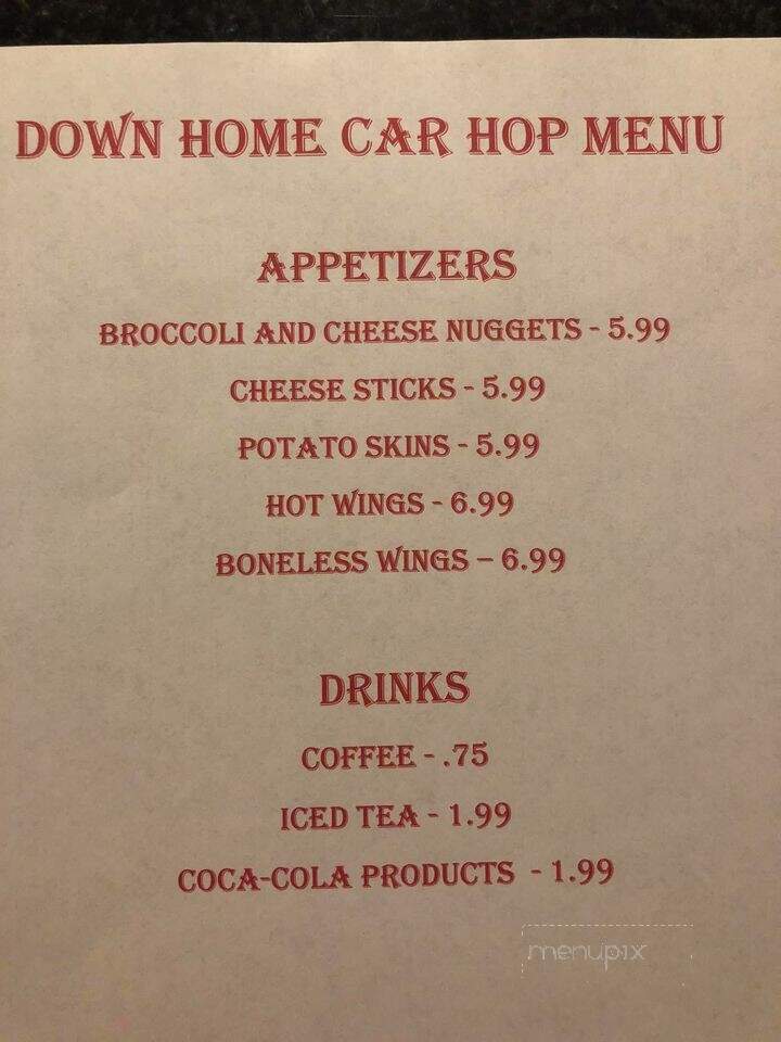 Down Home Restaurant - Rutledge, TN menu_pic