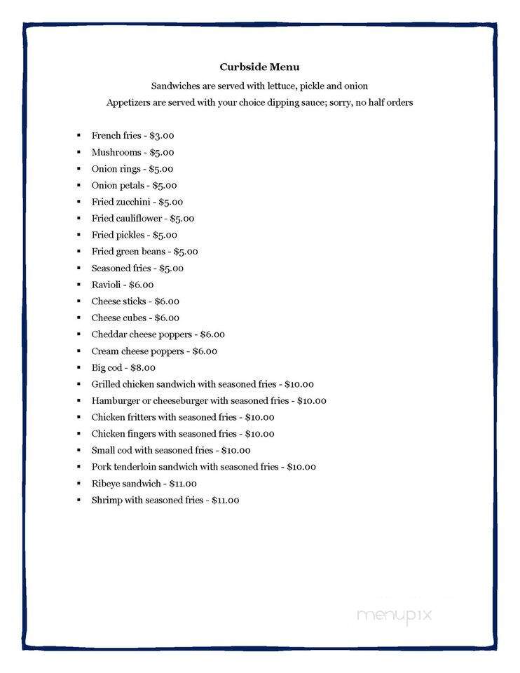 Corner Pocket - Du Quoin, IL menu_pic