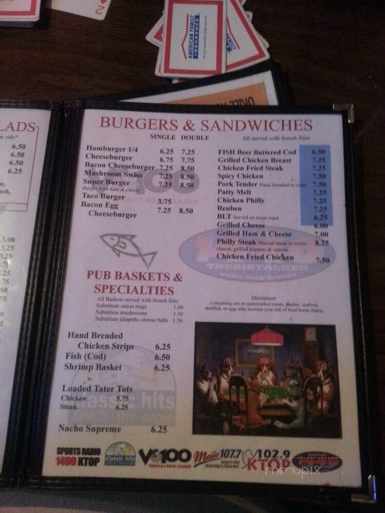 Perry Bar & Grill - Perry, KS menu_pic