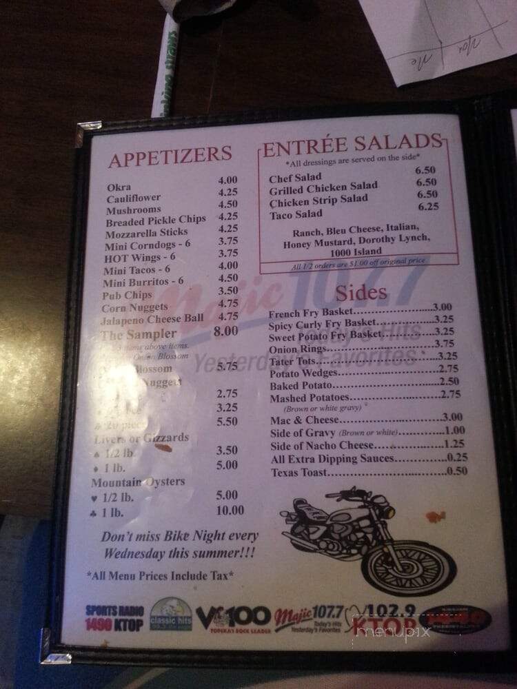 Perry Bar & Grill - Perry, KS menu_pic