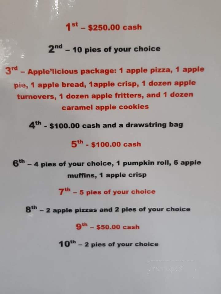 Apple'licious Pie Depot - Gays Mills, WI menu_pic