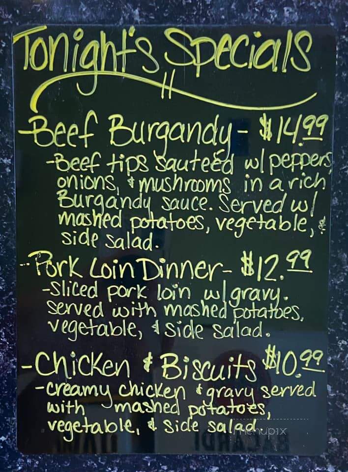 Prairie Street Pub - Russell, IA menu_pic