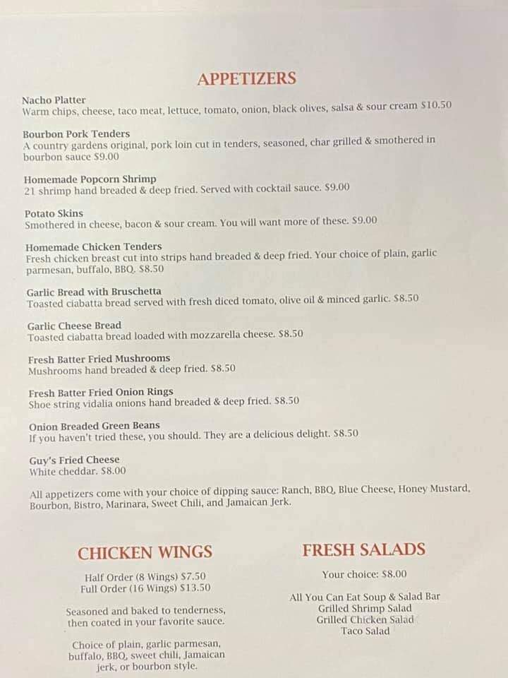 Country Gardens Motel & Lounge - Soldiers Grove, WI menu_pic