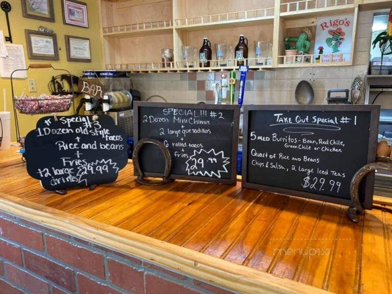 Rigo's - Benson, AZ menu_pic