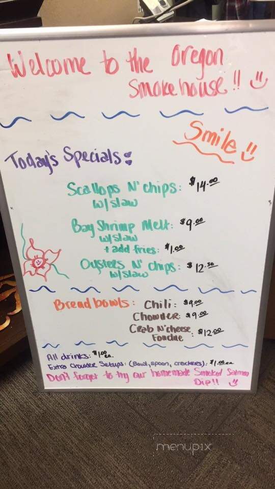 Old Oregon Smokehouse - Tillamook, OR menu_pic