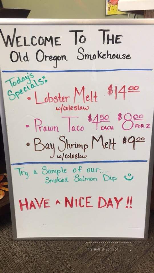 Old Oregon Smokehouse - Tillamook, OR menu_pic