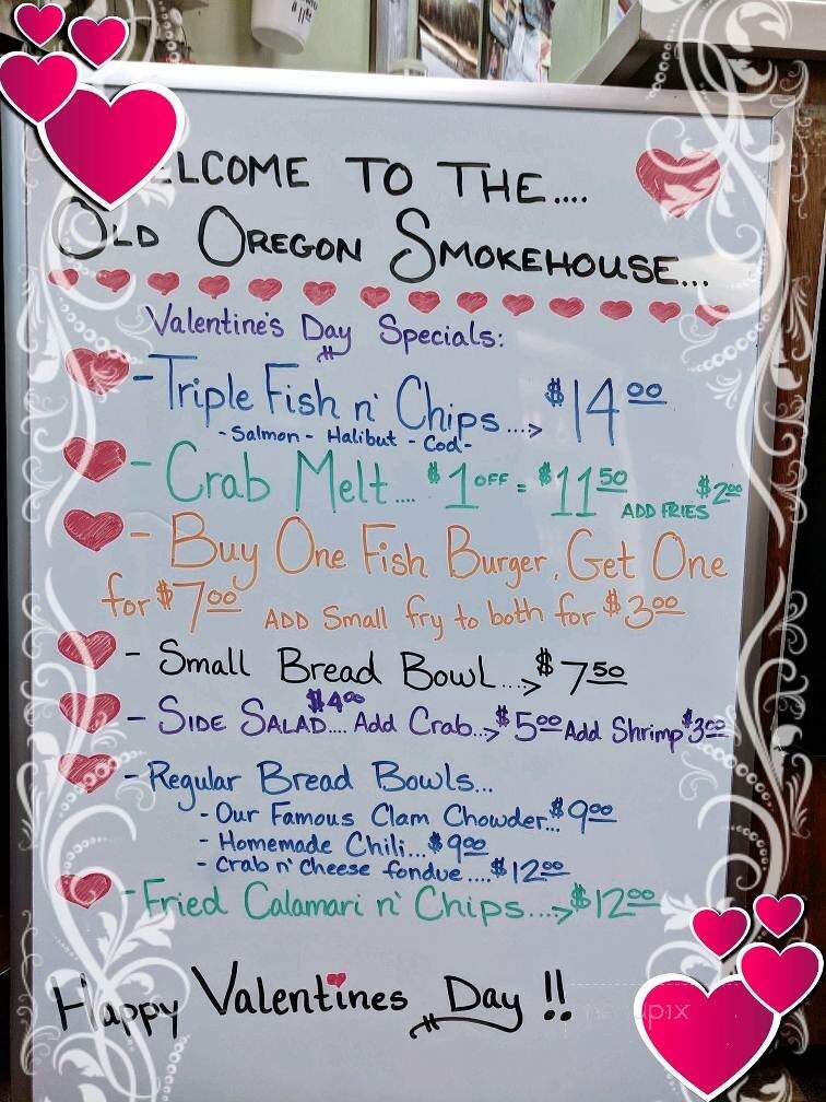 Old Oregon Smokehouse - Tillamook, OR menu_pic