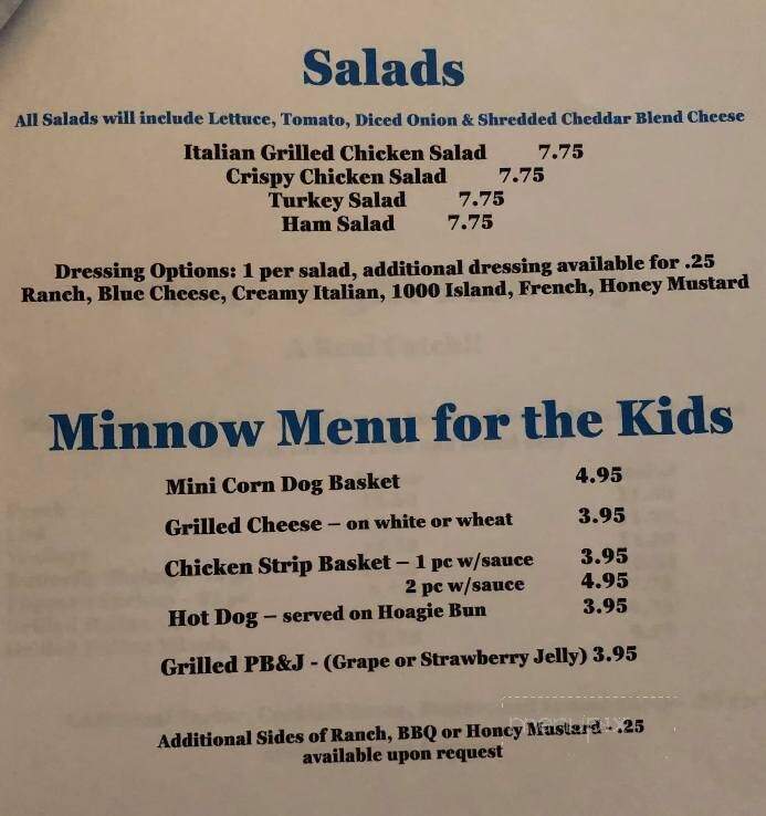 Thirsty Whale - Norway, MI menu_pic