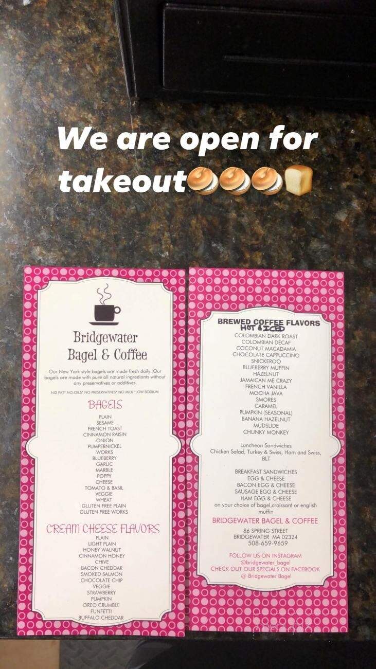Bridgewater Bagel - Bridgewater, MA menu_pic