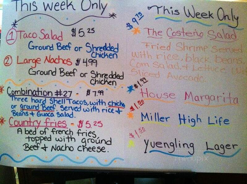 Monte Alban Restaurante - Blairsville, GA menu_pic