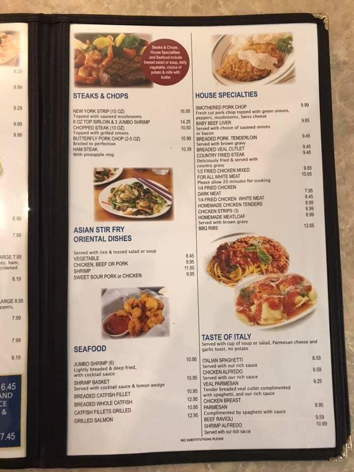 Eighteen Wheeler Restaurant - Taylor, MO menu_pic