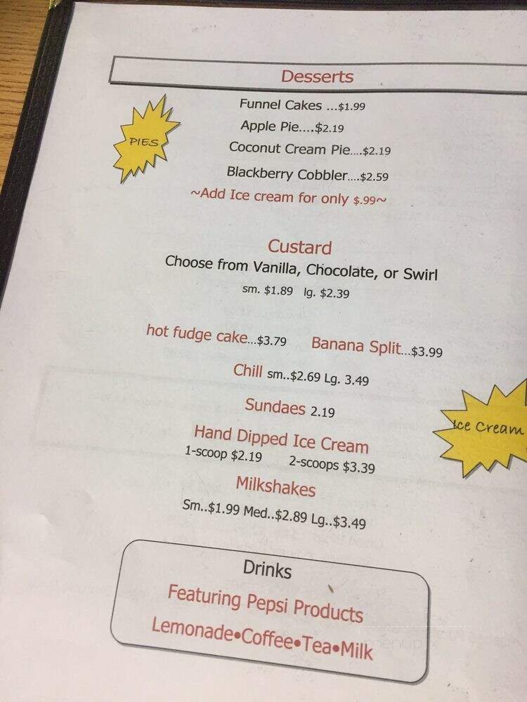 Parkway Drive In - Logan, WV menu_pic