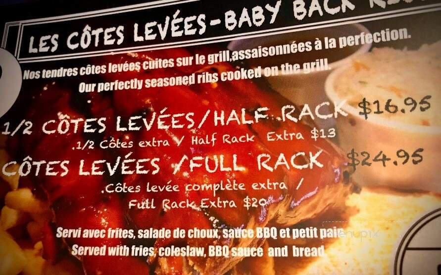 Resto Bar Top Shot - Lachute, QC menu_pic