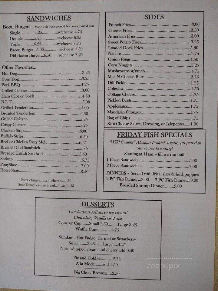 Boondocks Grill & Bait - Dewitt, IL menu_pic