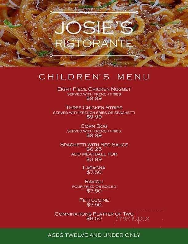 Josie's Ristorante - Scammon, KS menu_pic