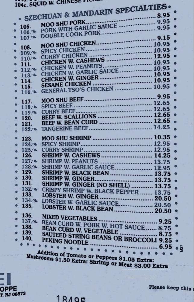Mei-Mei Chinese Take-Out - Somerset, NJ menu_pic