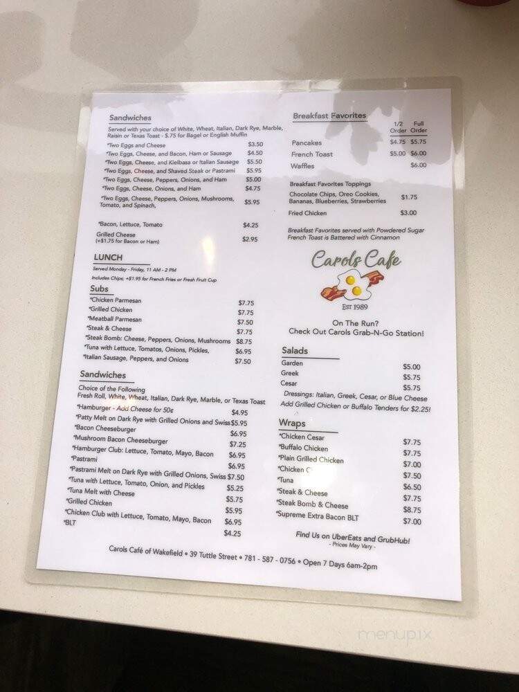 Carol's Cafe of Wakefield - Wakefield, MA