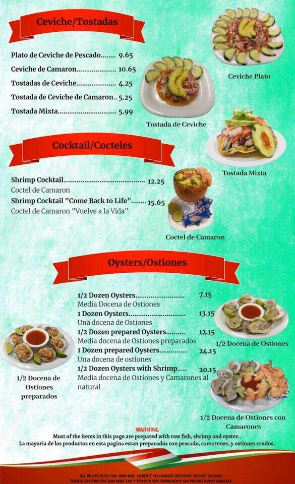 Don Chente Mexican & Seafood Restaurant - Bryan, TX menu_pic