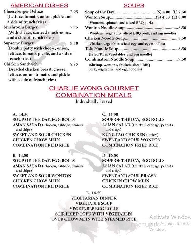 Charlie Wong's Saigon Garden - Kalispell, MT menu_pic