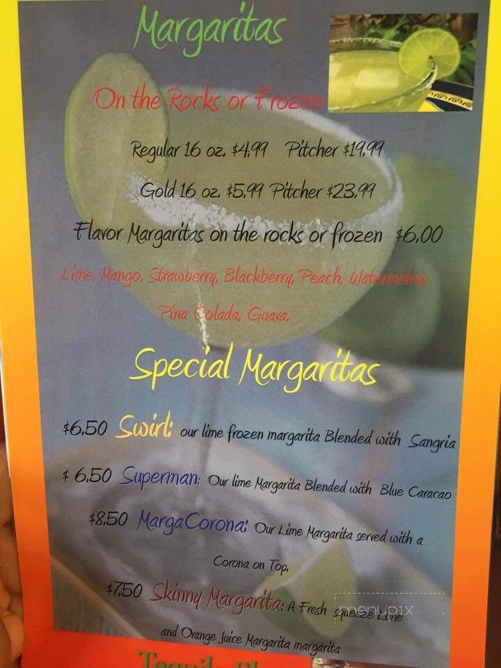 El Jacal - Sweetwater, TN menu_pic