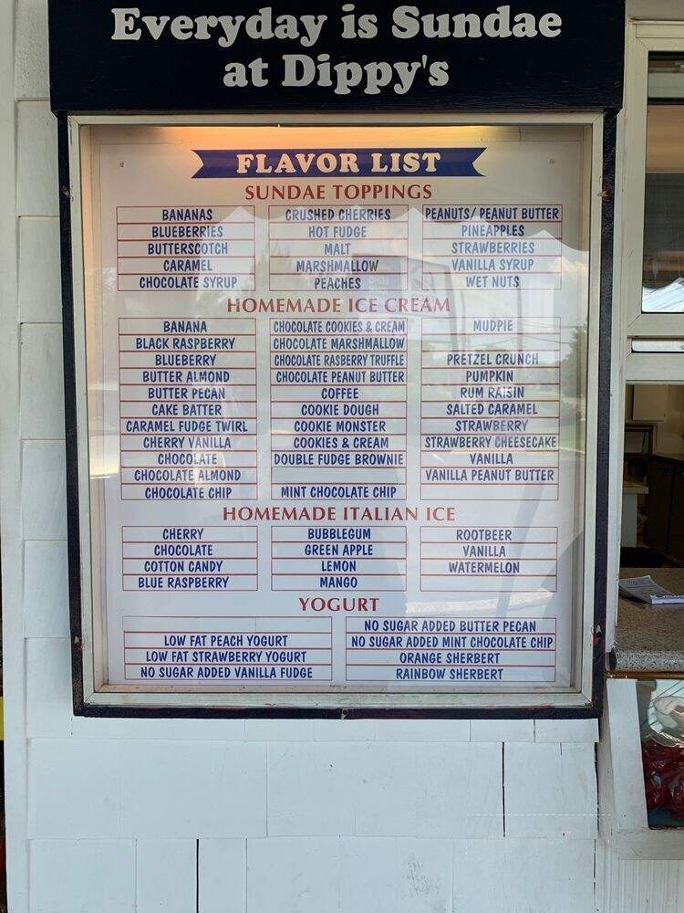 Dippy's Custard & Ice Cream - Mantua, NJ menu_pic