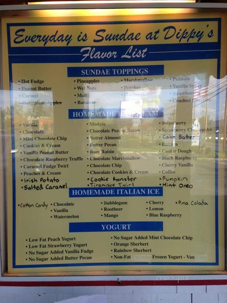 Dippy's Custard & Ice Cream - Mantua, NJ menu_pic