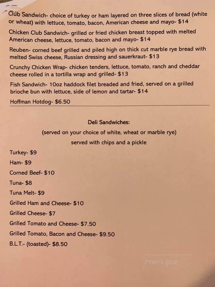 Elms Restaurant - Sandy Creek, NY menu_pic