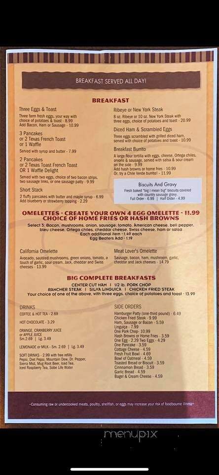 Farnesi's Steakhouse - Chowchilla, CA menu_pic