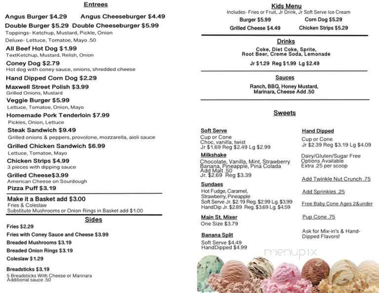 Point Drive Inn - North Judson, IN menu_pic
