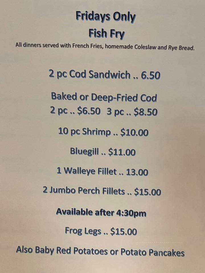 Otter's Inn - Randolph, WI menu_pic