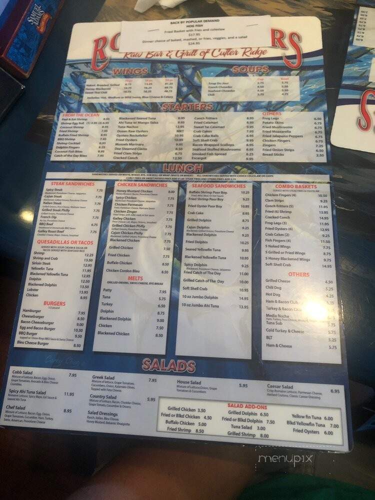 Rodbenders Rawbar - Cutler Bay, FL menu_pic