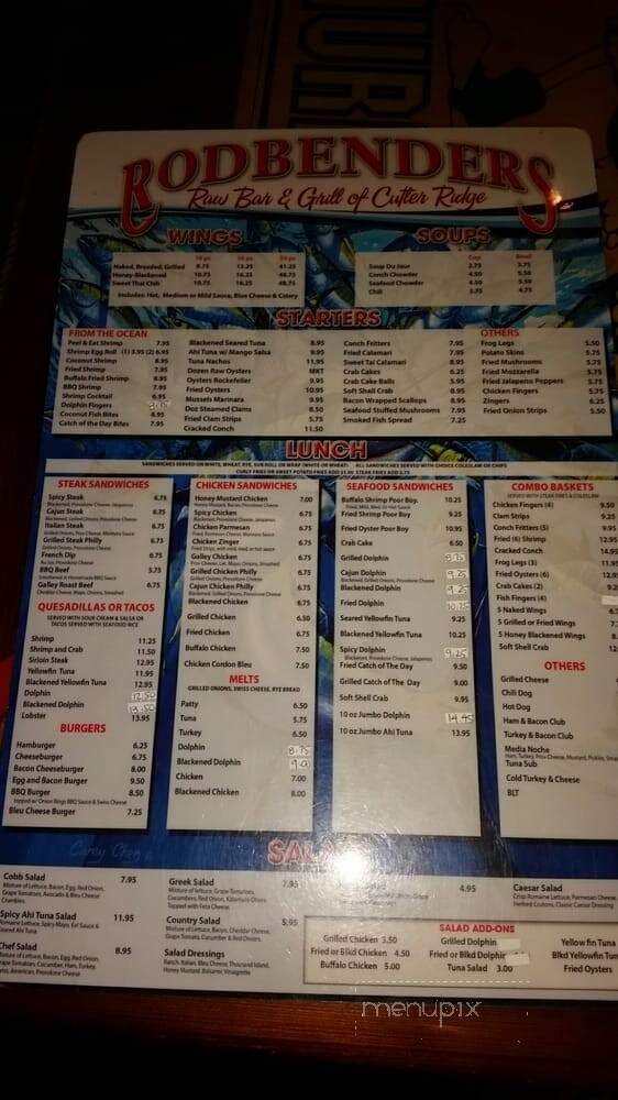 Rodbenders Rawbar - Cutler Bay, FL menu_pic