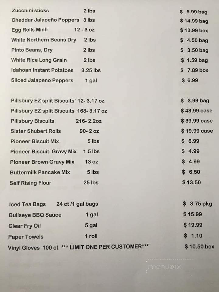 Suitor's Meat Co - Rienzi, MS menu_pic