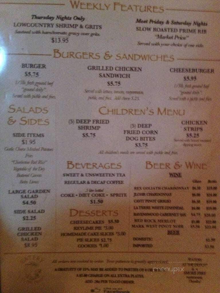 Eatery At The Depot - Branchville, SC menu_pic