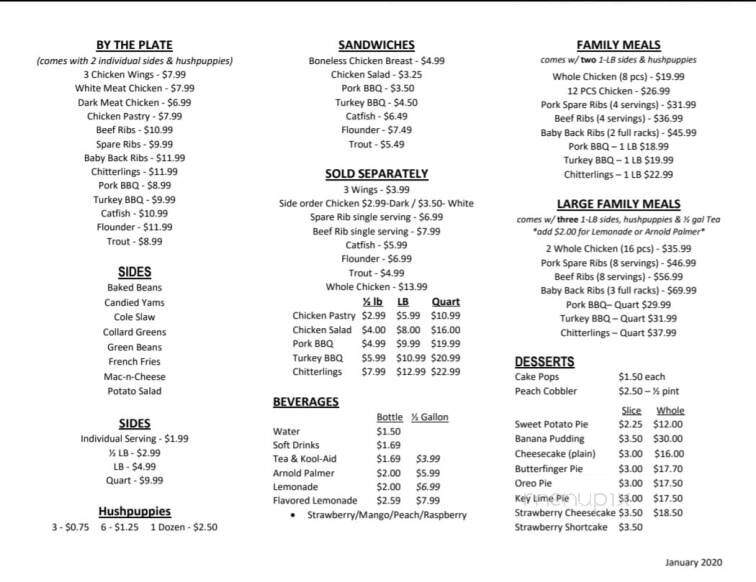 Bread of Heaven Restaurant - Goldsboro, NC menu_pic