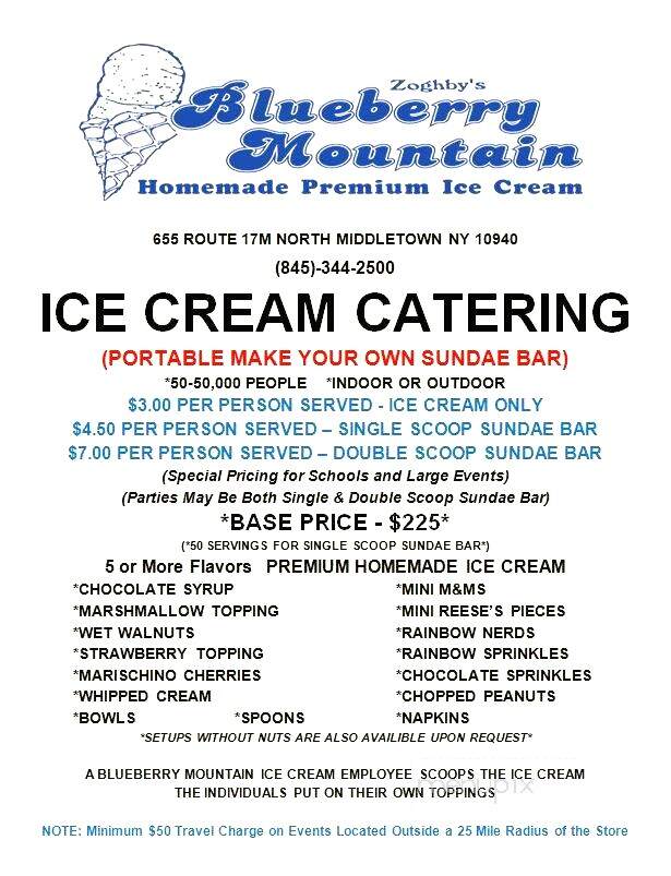 Blueberry Mountain Ice Cream - Middletown, NY