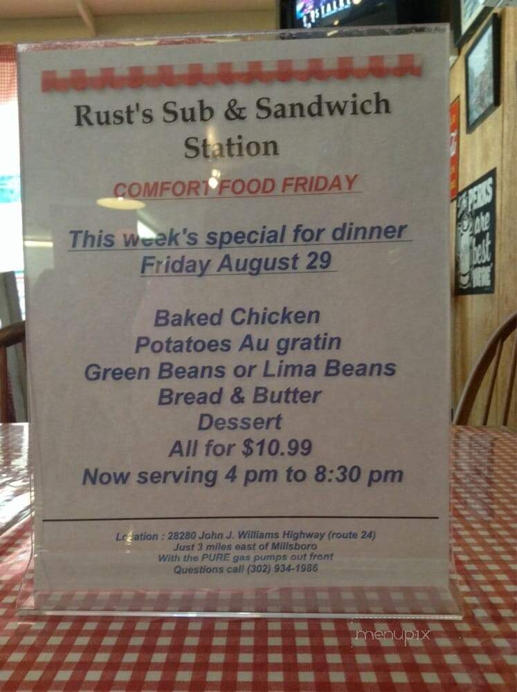 Rust Sandwich Station - Millsboro, DE menu_pic