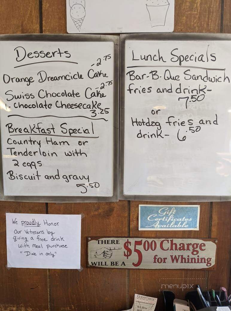 Saddle Mountain Cafe - Ennice, NC menu_pic