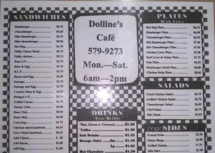 Dolline's - Clifton, SC menu_pic