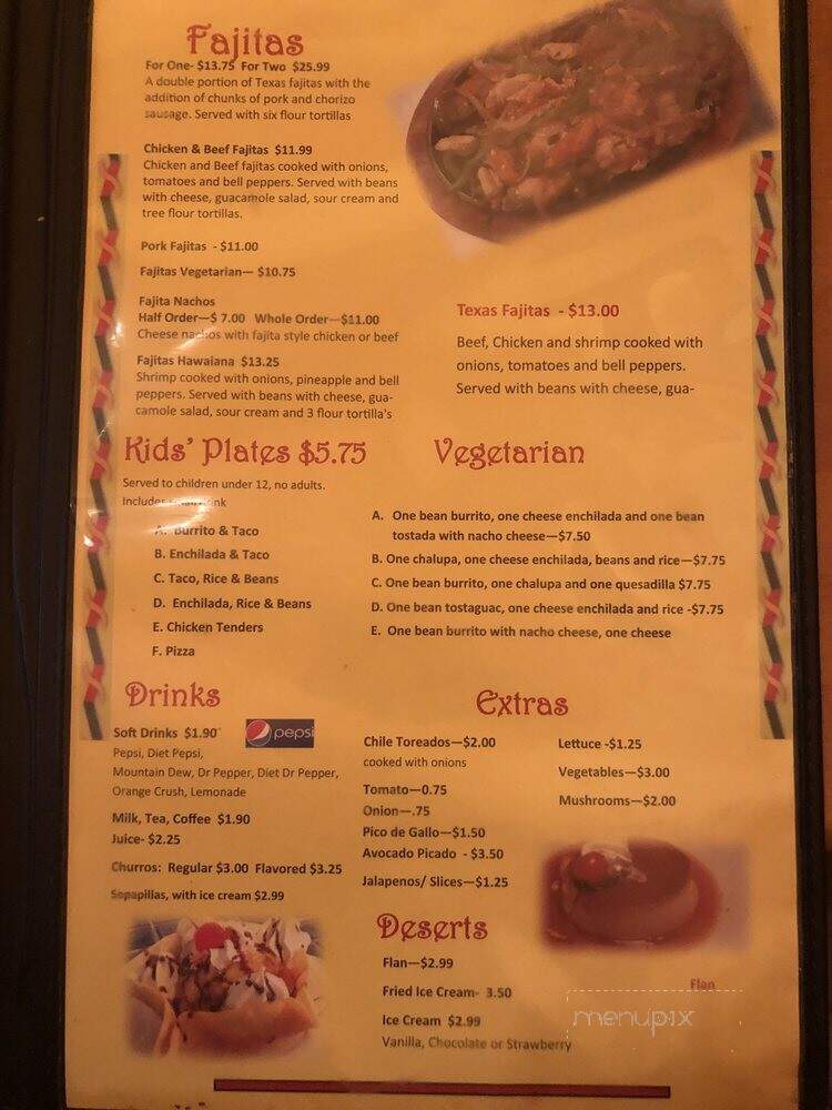 Las Cascadas - Ninety Six, SC menu_pic