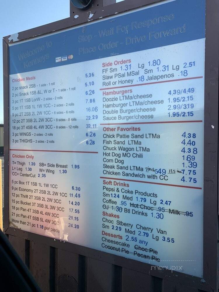 Kenney's Restaurant - Lynchburg, VA menu_pic