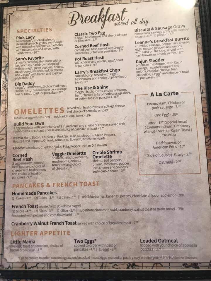 Shirley's In the Woods - Kalkaska, MI menu_pic